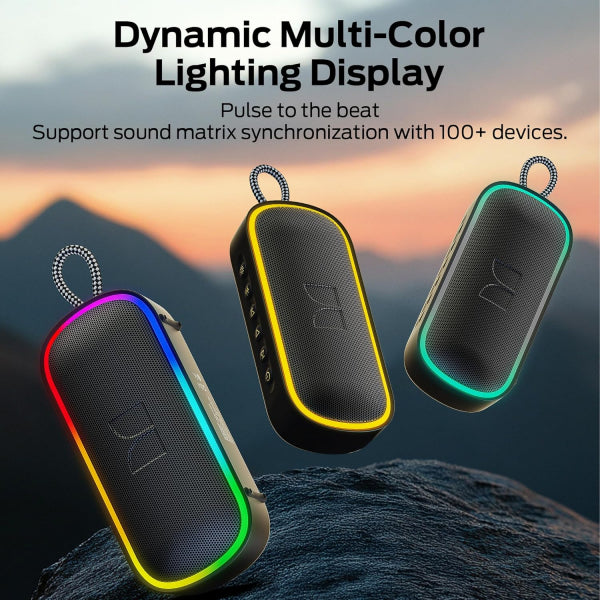 Monster Bluetooth Speaker S150 Plus, 40W, TWS, RGB, Waterproof, Black