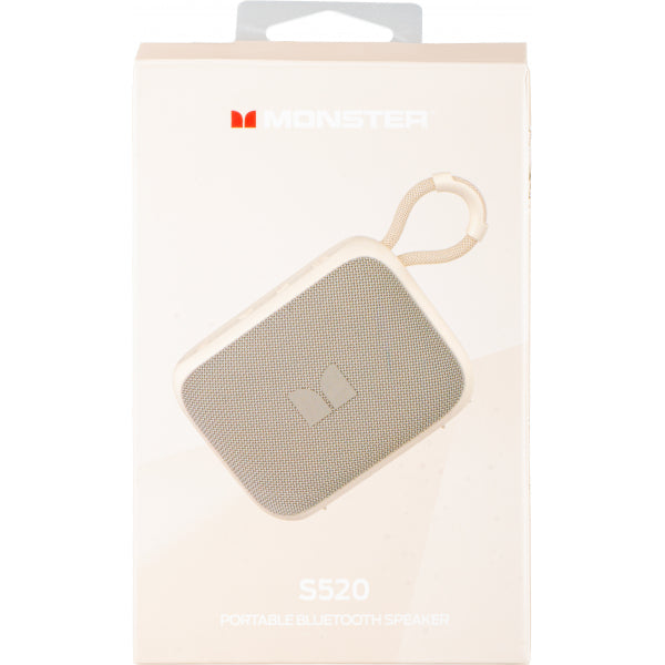 Monster Bluetooth Speaker S520, 5W, TWS, RGB, Waterproof, Nude