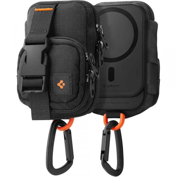 Spigen Magnetic Organizer Bag Snap Zip for Phone, Black AFA09338