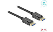 Delock DisplayPort Kabel 10K 60 Hz 54 Gbps Kunststoffgehäuse 2 m