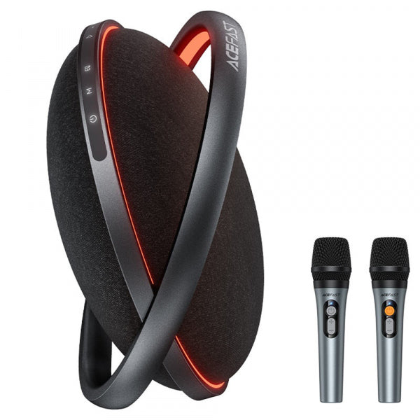 Acefast Bluetooth Speaker Karaoke K5 Max, 350W, TWS, RGB, Waterproof, Black