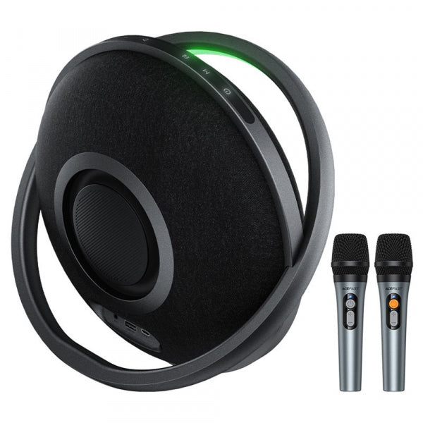 Acefast Bluetooth Speaker Karaoke K5 Max, 350W, TWS, RGB, Waterproof, Black