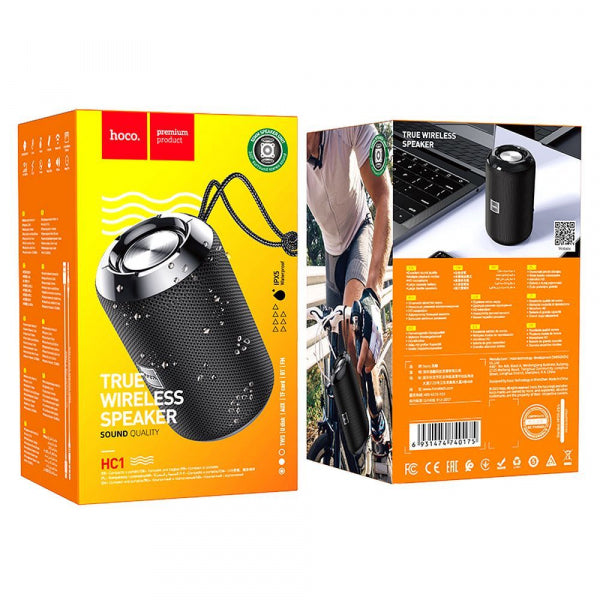 Hoco Bluetooth Speaker HC1, 5W, TWS, Waterproof, Black