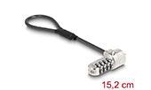Navilock Notebook Sicherungskabel mit Zahlenschloss 15,2 cm für Kensington Slot 3 x 7 mm