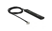 Delock LTE Antenne TS-9 Stecker 90° 3 dBi omnidirektional starr schwarz Klebemontage