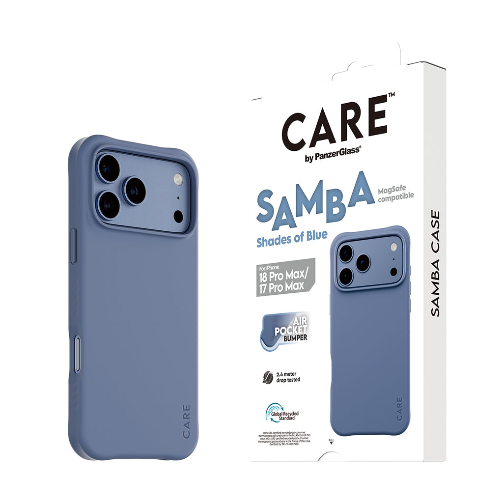 PanzerGlass CARE™ by ® Samba Case Shades of Blue w. MagSafe iPhone 2026 Pro Max | 17 Pro Max coque de protection pour té