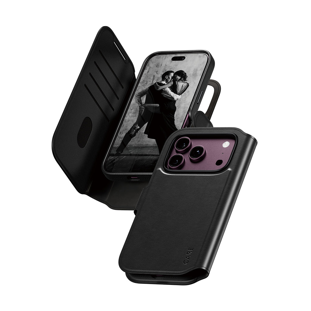 CARE™ by PanzerGlass® Tango 2-in-1 Wallet Case Black w. MagSafe iPhone 2026 Pro 17 Pro Bulk