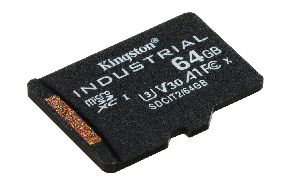 Kingston Technology Carte 64GB microSDXC Industrielle C10 A1 pSLC + adaptateur SD