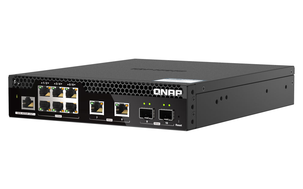 QNAP QSW-M2106R-2S2T Commutateur Réseau Géré L2 10G Ethernet 1U Noir