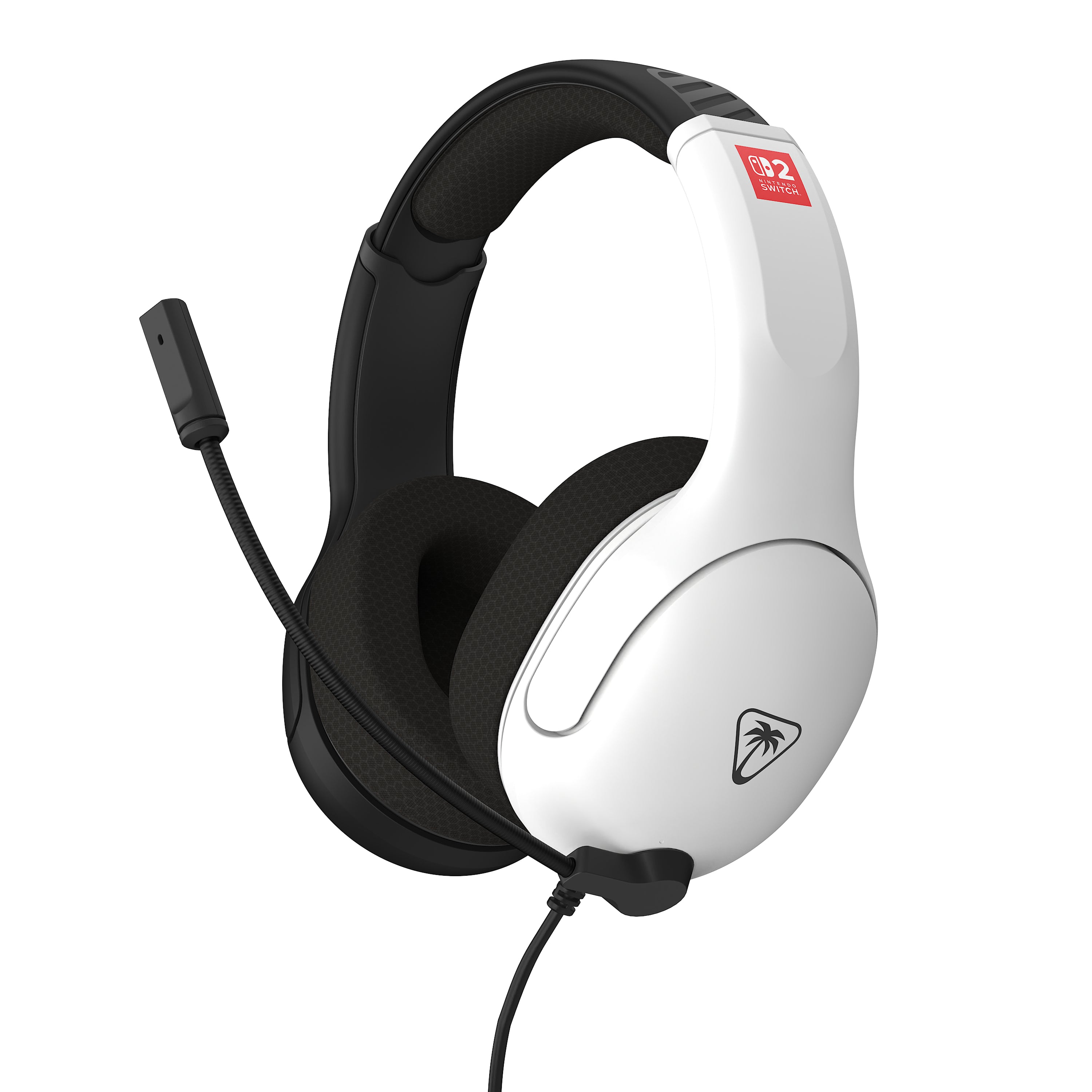 Turtle Beach Turtle Beach Airlite Fit Noir et Blanc Casque de gaming filaire sous licence officielle pour Nintendo Switch 2, Nintendo Switch, Lite - Modèle OLED