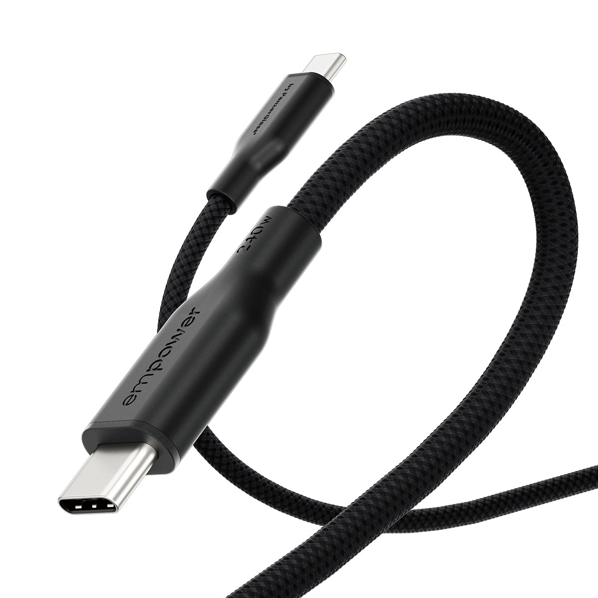 PanzerGlass empower™ by ® Racing 240W USB-C to USB-C Cable | USB 2.0 | 2M | Space Black câble USB Noir