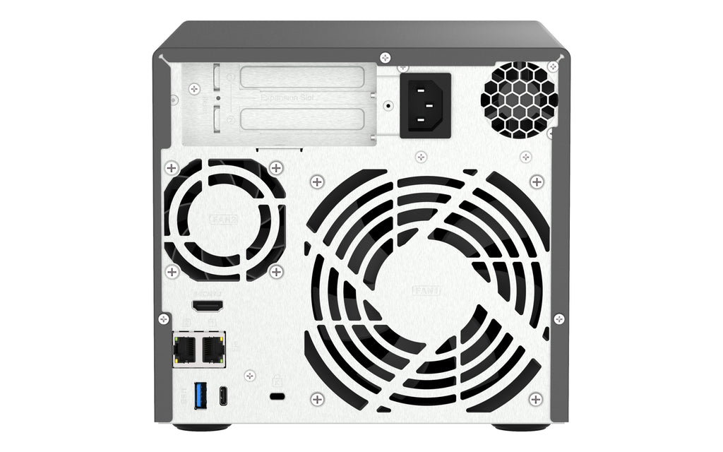 QNAP TVS-H474 NAS Tower Intel® Core™ i3 i3-12100 8 Go DDR4 0 To QuTS hero Noir