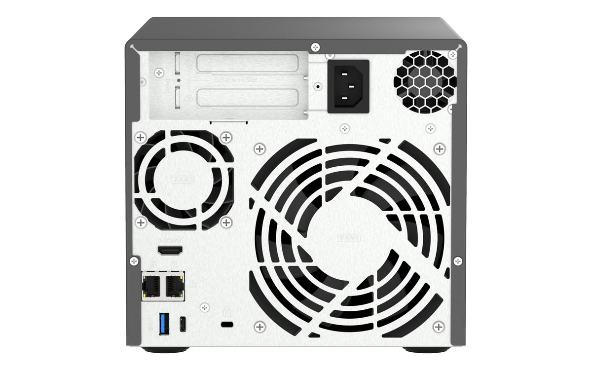 QNAP TVS-H474 NAS Tower Intel® Core™ i3 i3-12100 8 Go DDR4 0 To QuTS hero Noir