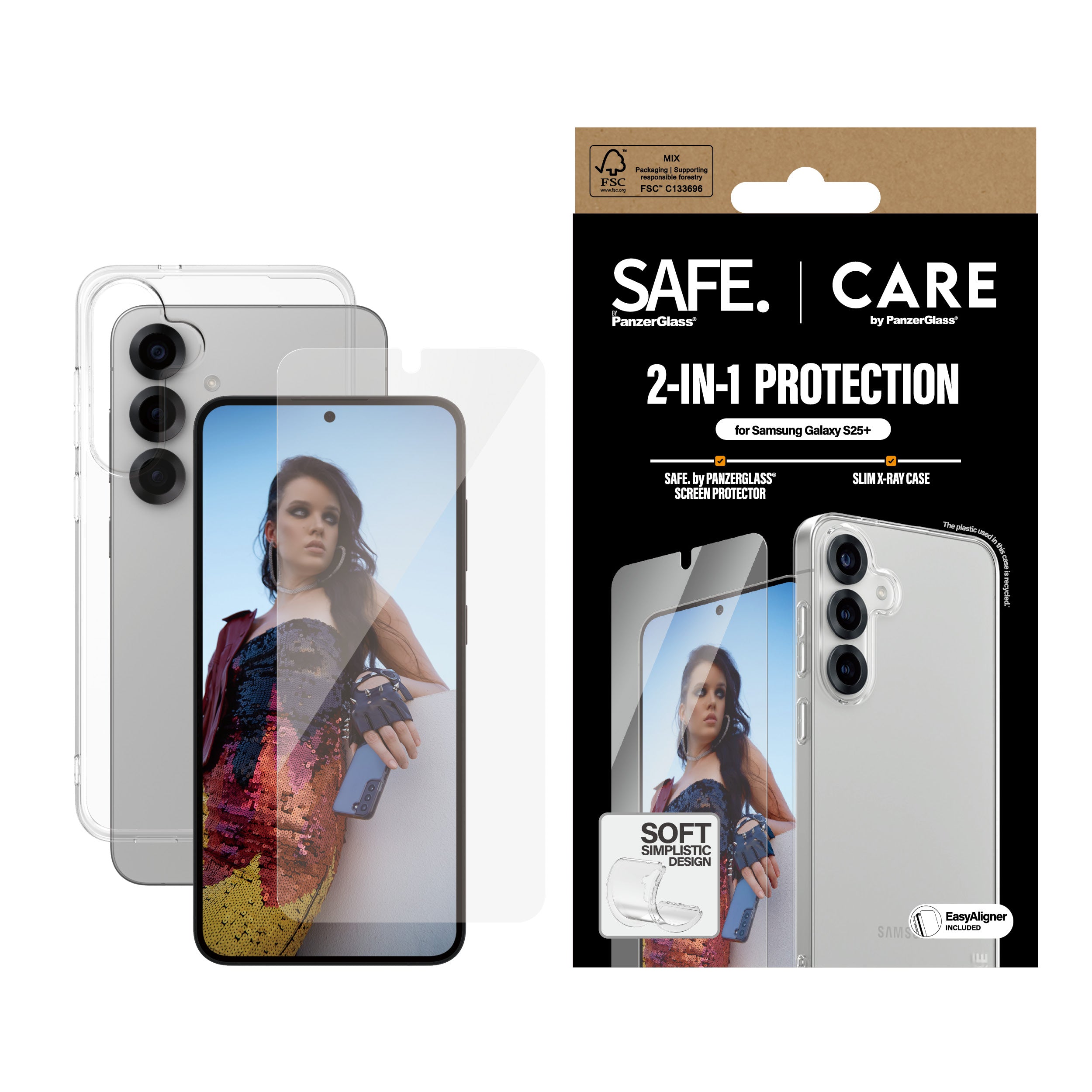 PanzerGlass PanzerGlass CARE™ by ® 2-in-1 Bundle Samsung Galaxy S25+ Protection d'écran transparent 1 pièce(s)