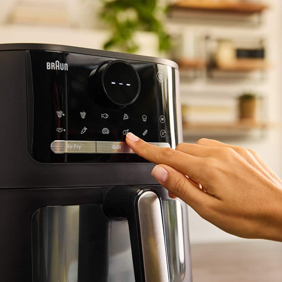 Braun HF 5075 Unique Autonome 2000 W Friteuse d’air chaud Noir, Gris