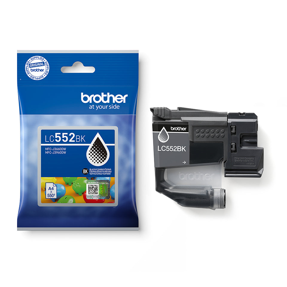 Brother LC552BK cartouche d'encre 1 pièce(s) Original High (L) Yield Noir - vue 4
