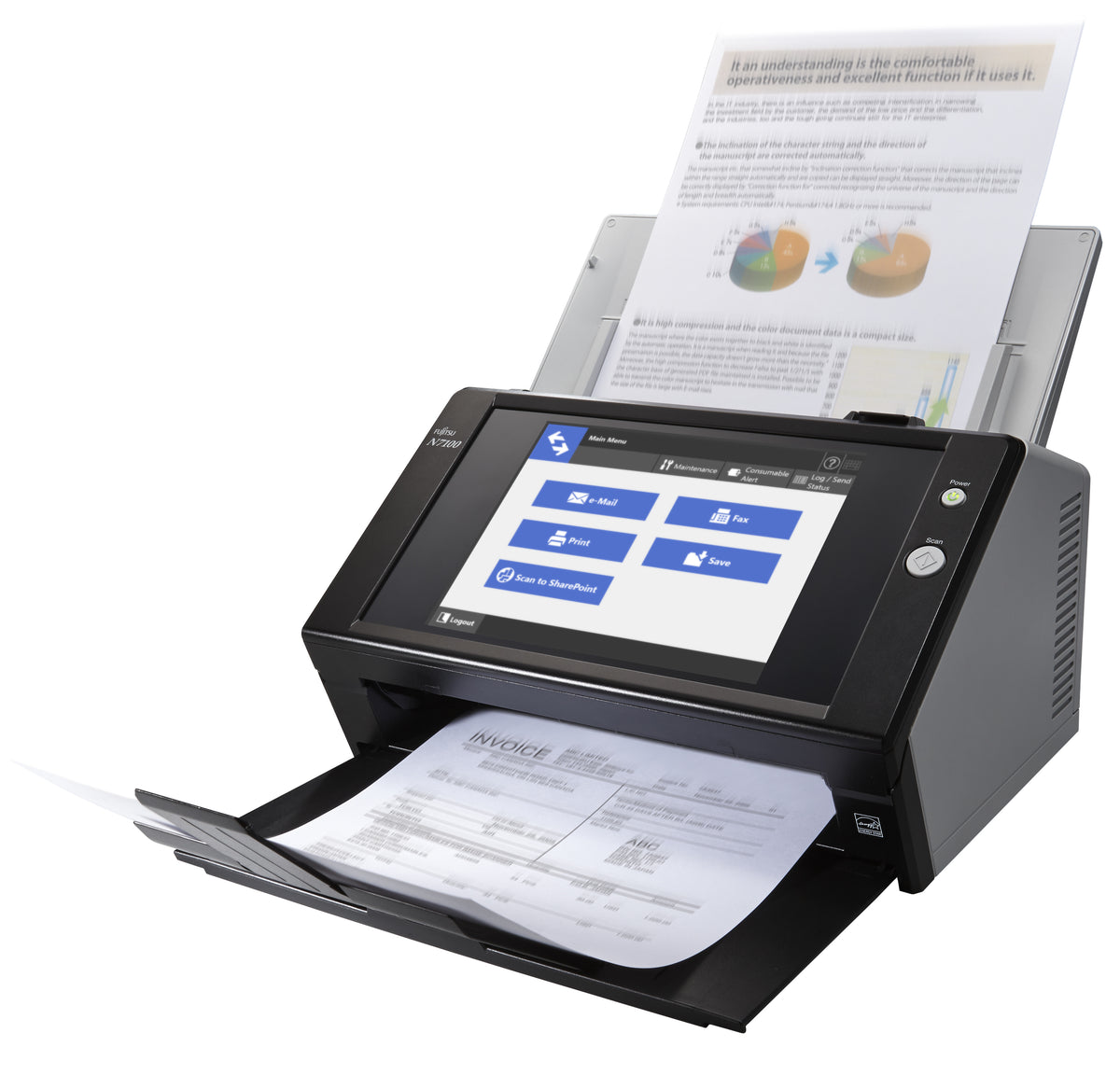 Ricoh N7100E Scanner ADF A4 Noir, 600 x 600 DPI