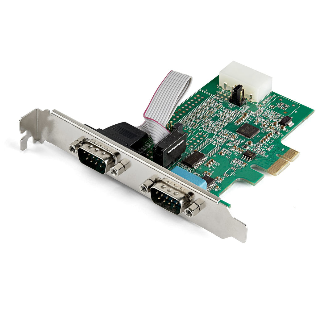 StarTech.com Carte adaptateur PCI Express vers serie RS232 - 2 ports - 16950 UART - Cache FIFO de 256 octets - ASIX AX99