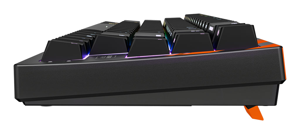 Cherry K5 Pro TMR Compact Clavier Gaming Mécanique USB QWERTY Nordique, Noir et Orange