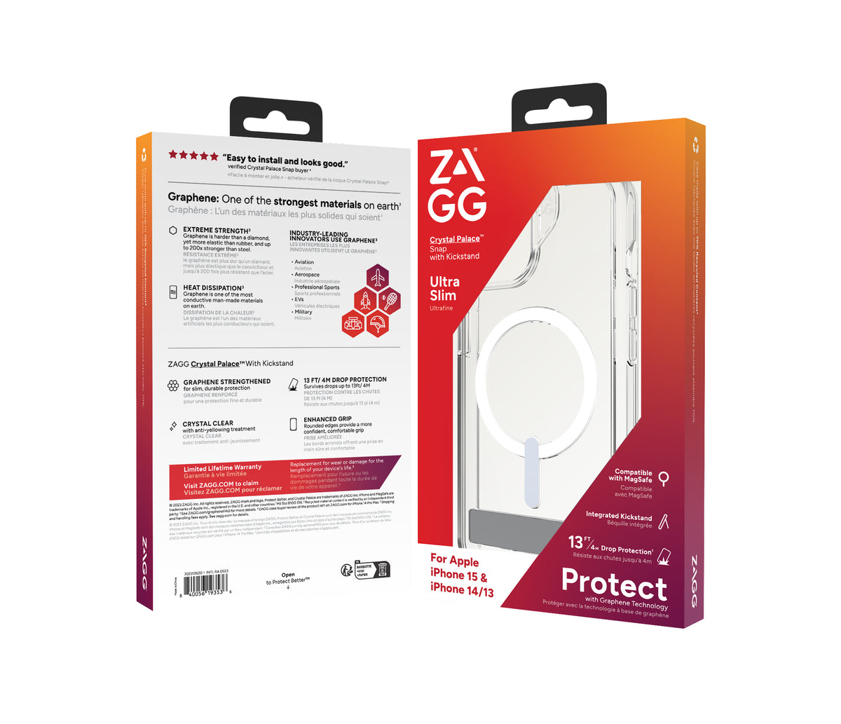 ZAGG 702312620 coque de protection pour téléphones portables 15,5 cm (6.1") Housse Transparent - vue 5