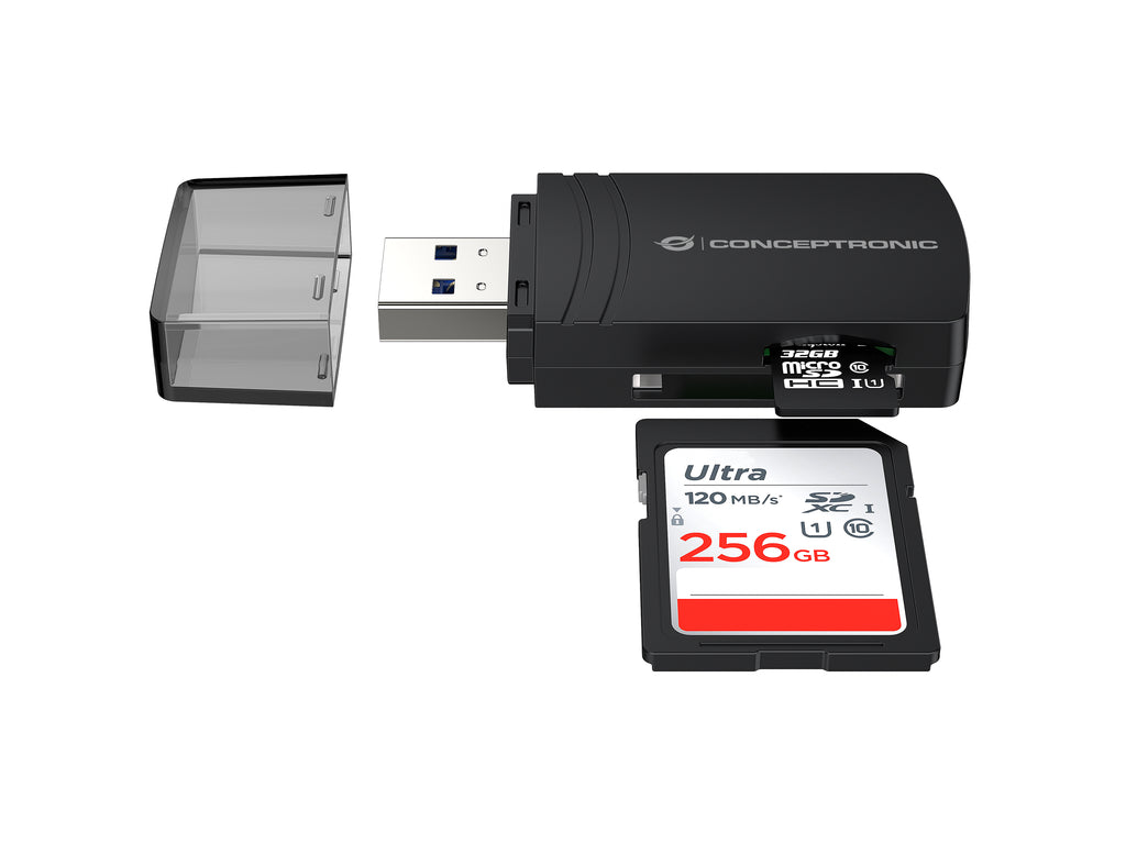 Conceptronic BIAN06B lecteur de carte mémoire USB 3.2 Gen 1 (3.1 Gen 1) Type-A Noir