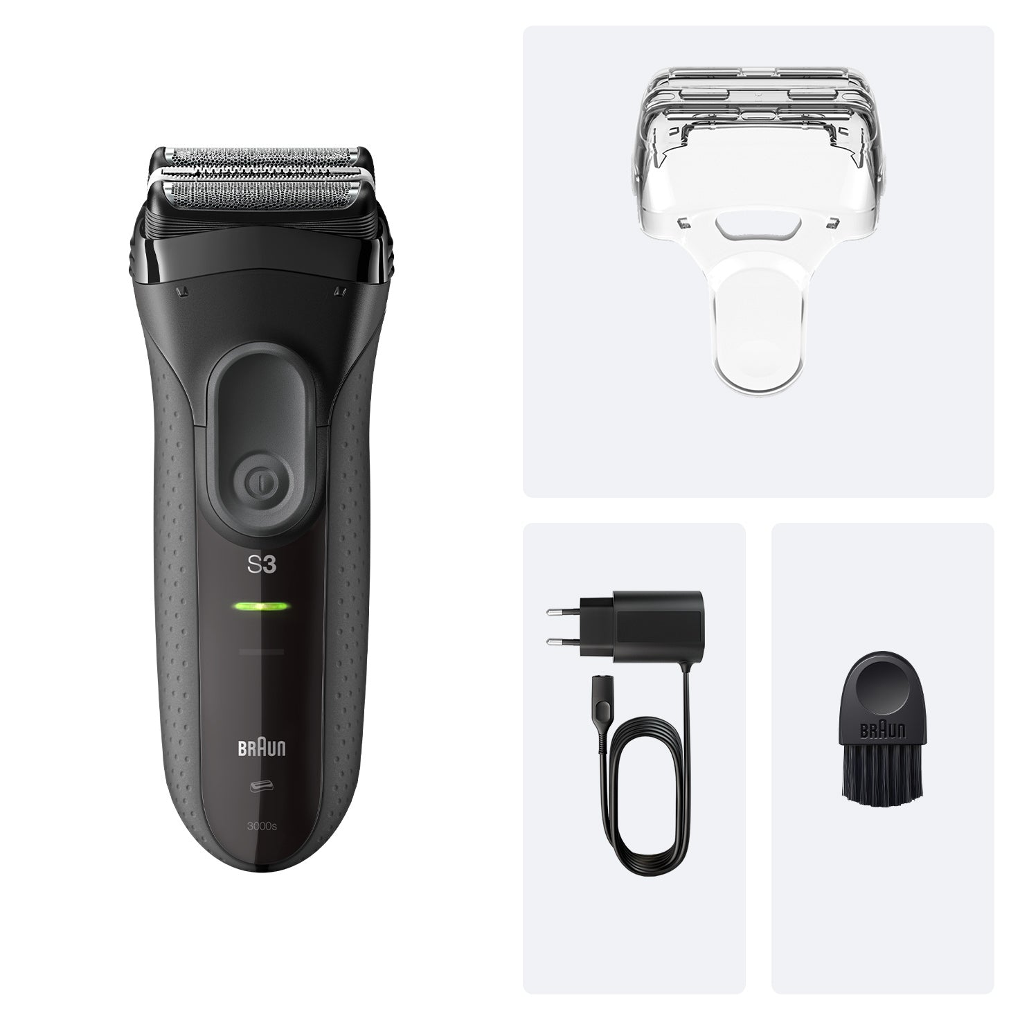 Braun Serie 3 3000S Rasoir à grille Gris