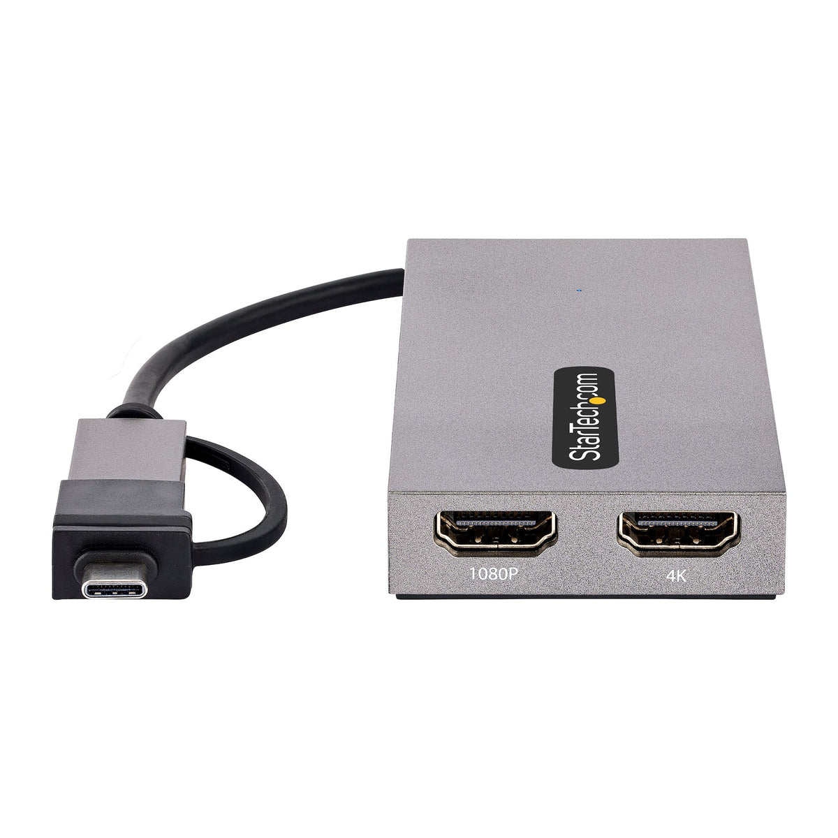 StarTech.com Adaptateur USB vers Double HDMI - USB A/C vers 2 Écrans HDMI (1x 4K30Hz, 1x 1080p) - Dongle Intégré USB-A v