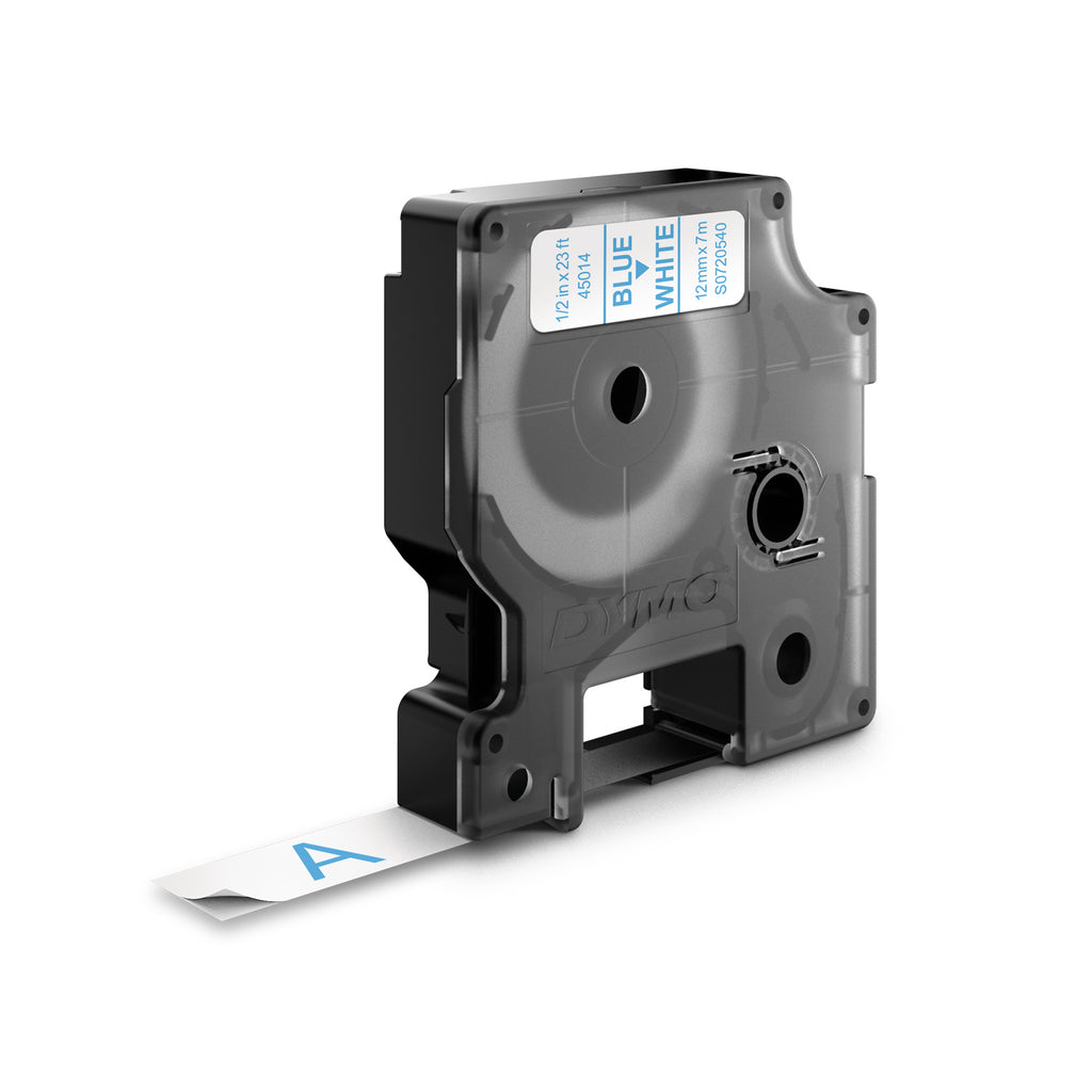 DYMO D1 étiquettes autocollantes authentiques | rouleau de 12 mm x 7 m | impression en bleu sur fond blanc | pour étiqueteuses LabelManager
