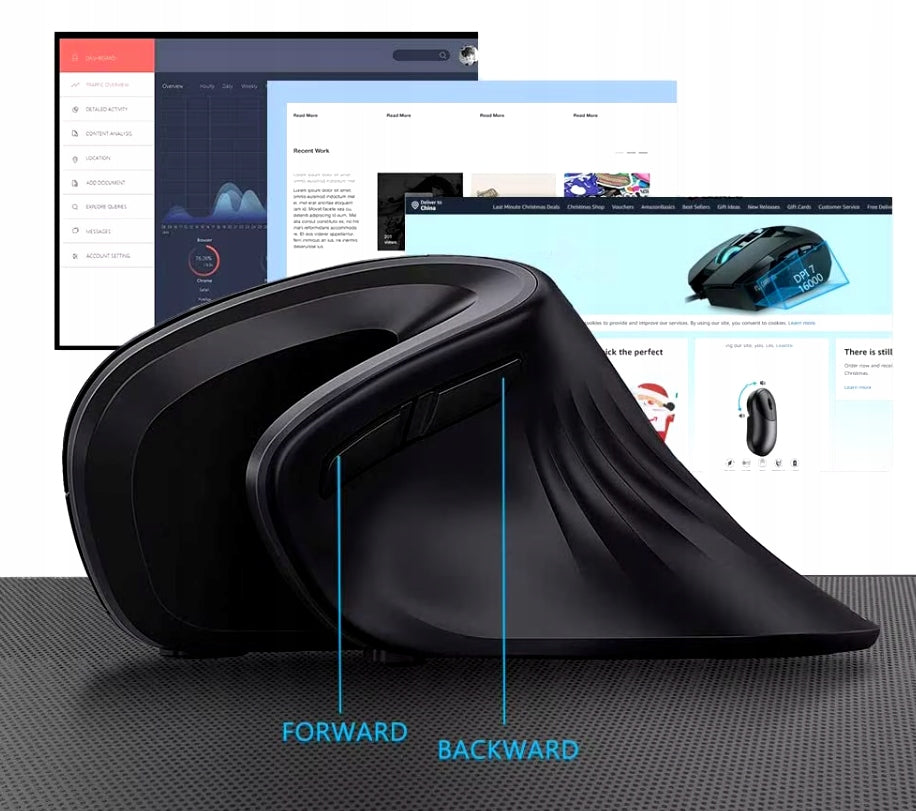Souris sans fil verticale pour ordinateur de bureau, ordinateur portable et PC Zenwire WL-159