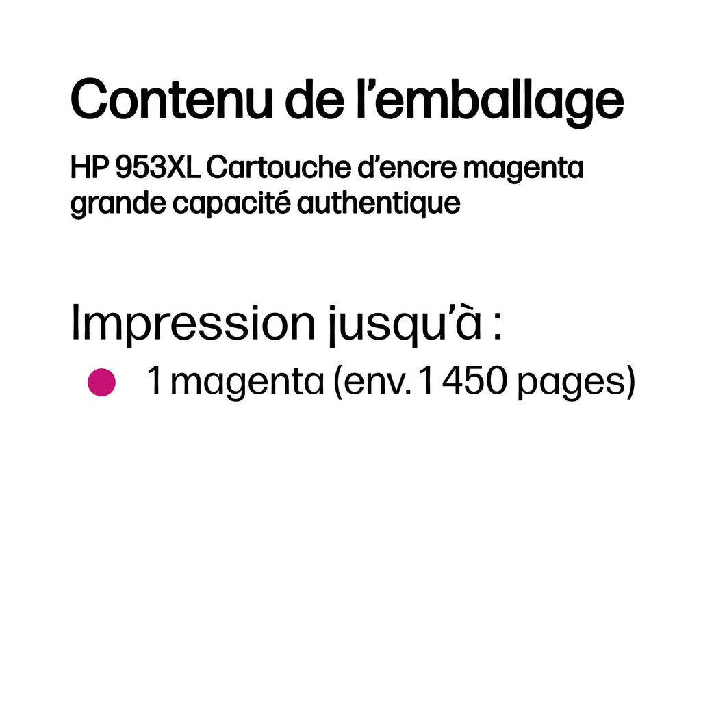 HP 953XL Cartouche d’encre magenta grande capacité authentique - vue 3