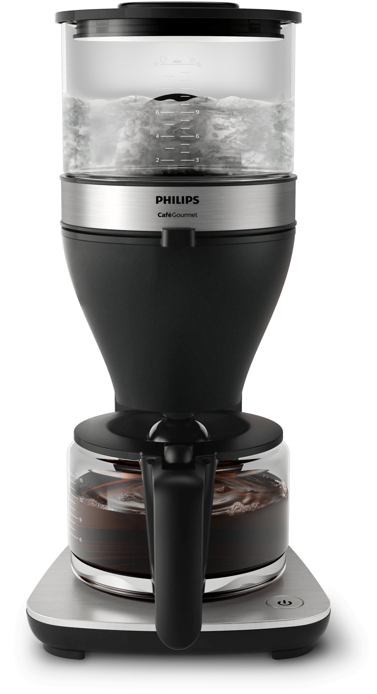 Philips Café Gourmet Gourmet Collection HD5416/60 Cafetière Filtre, 15 Tasses, Boil and Brew, Noir