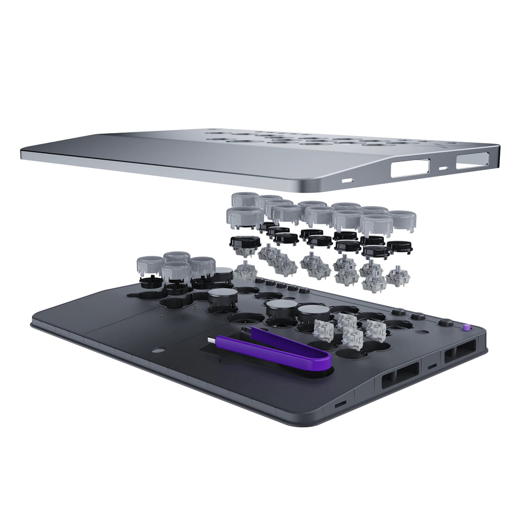 Turtle Beach Victrix Pro KO sans levier Fight stick Gris Édition. Sous licence officielle Xbox avec boutons Cherry MX Sp