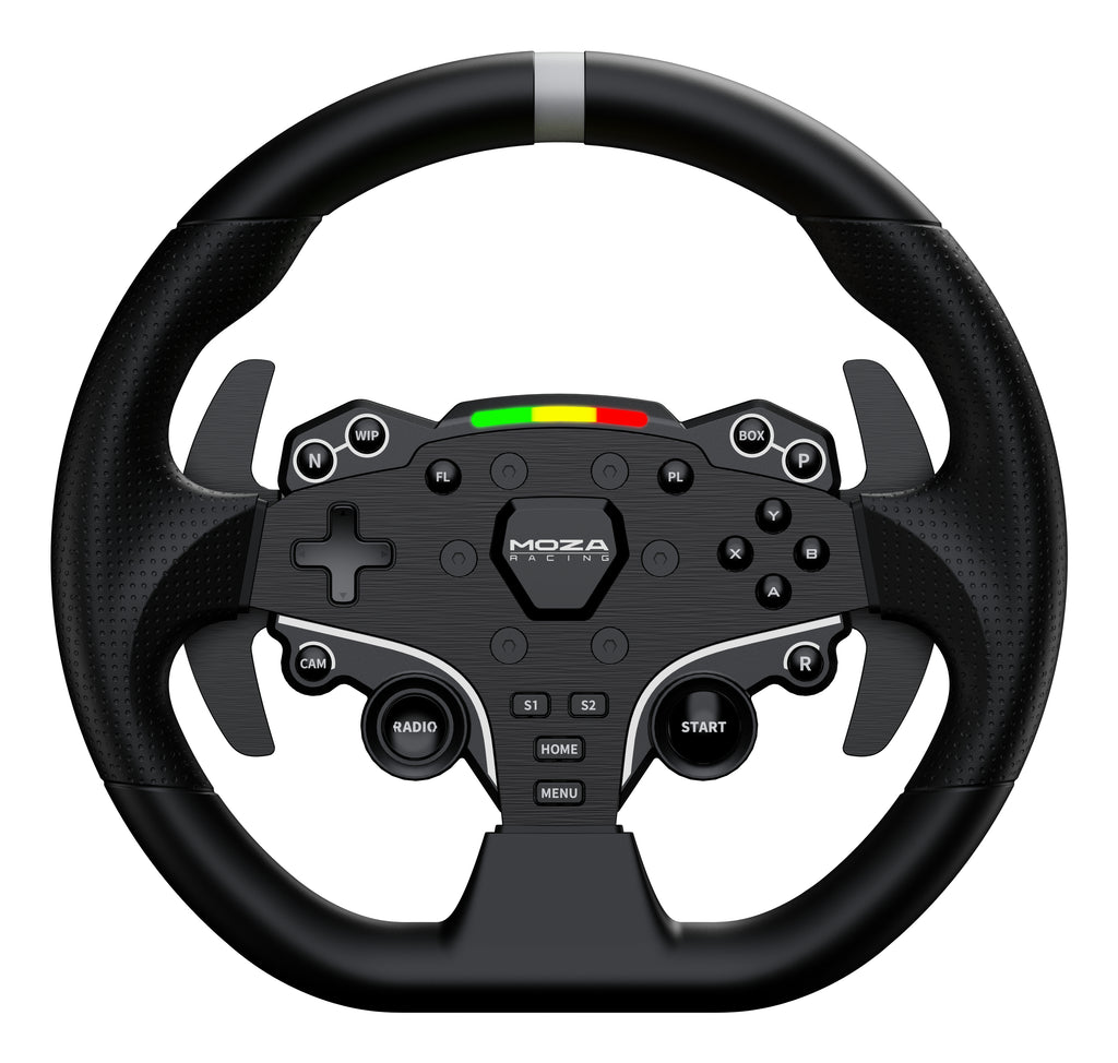 Moza Racing RS074 Volant et Pédales pour PC, Bluetooth/USB, Noir