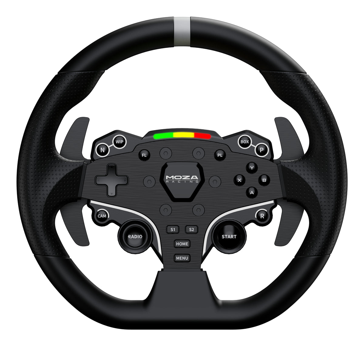 Moza Racing RS074 Volant et Pédales pour PC, Bluetooth/USB, Noir