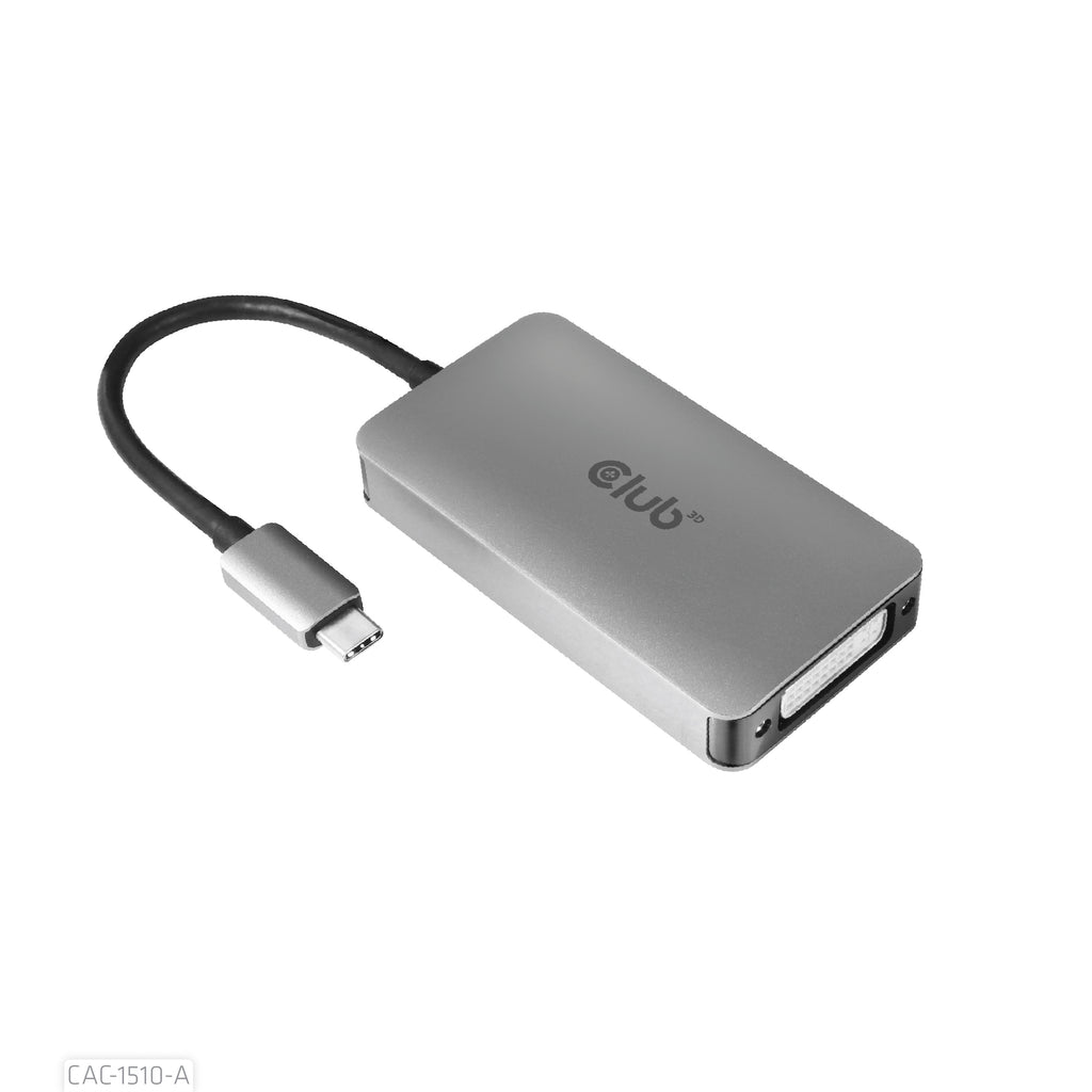 Club 3D CAC-1510-A USB-C til DVI-D aktiv videoadapter Grå