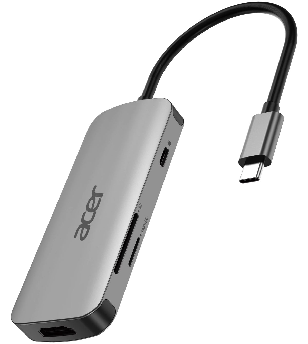 Acer Adaptateur USB-C 7-en-1 Argent, USB 3.2 Gen 1, Power Delivery 100W, 4K