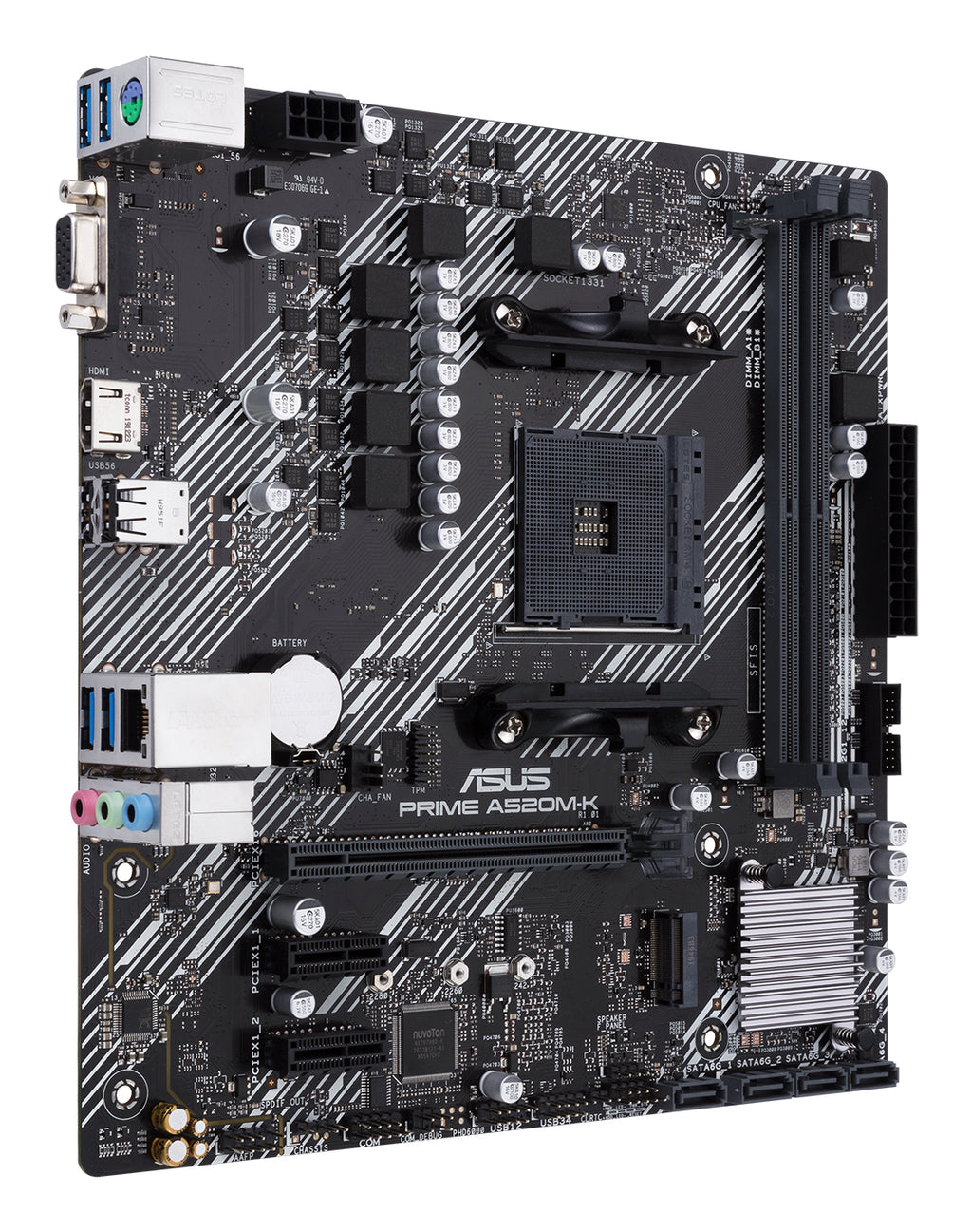 ASUS PRIME A520M-K AMD A520 Emplacement AM4 micro ATX