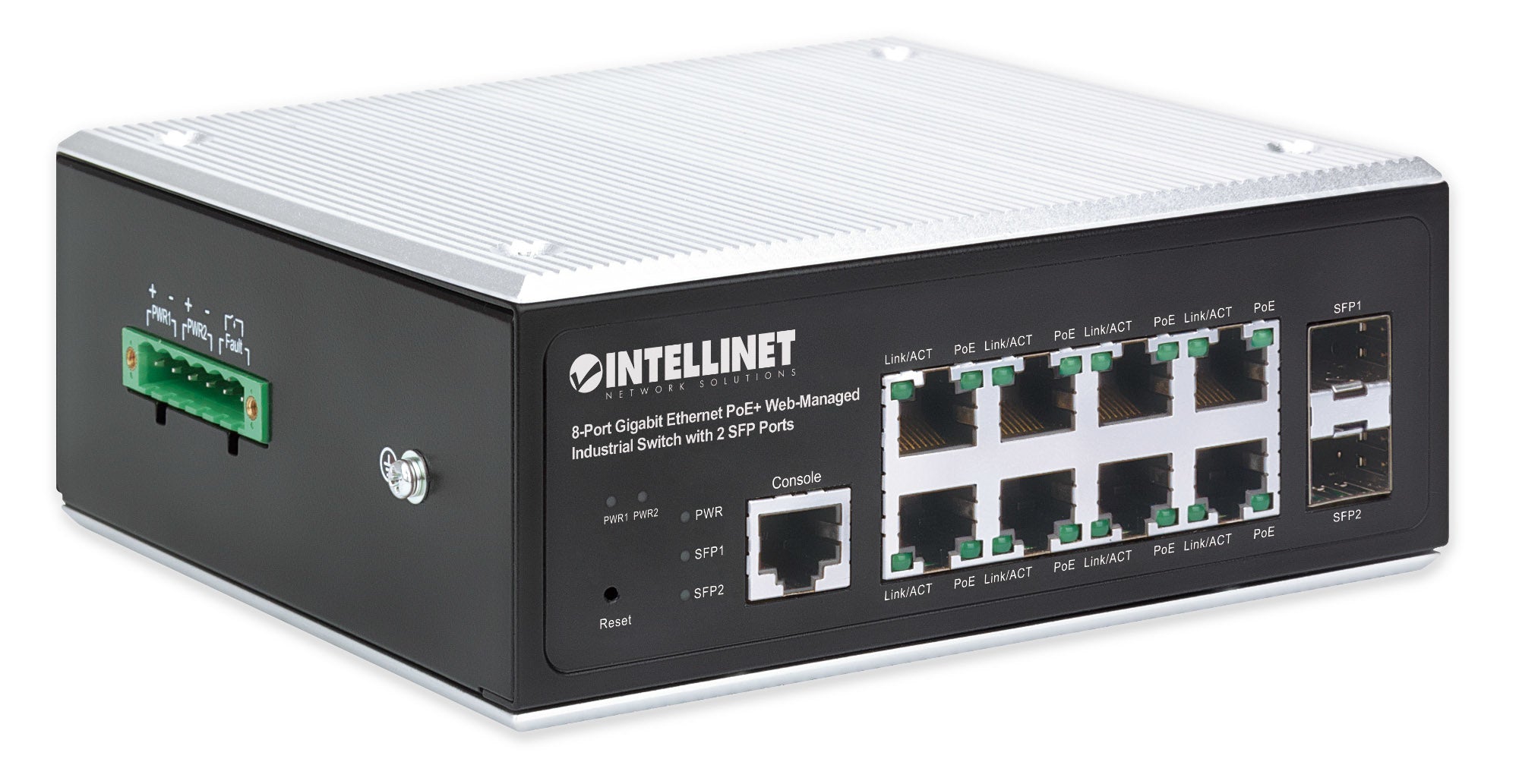 Intellinet 508278 commutateur réseau Géré L2+/L3 Gigabit Ethernet (10/100/1000) Connexion Ethernet, supportant l'alimentation via ce port (PoE) Noir