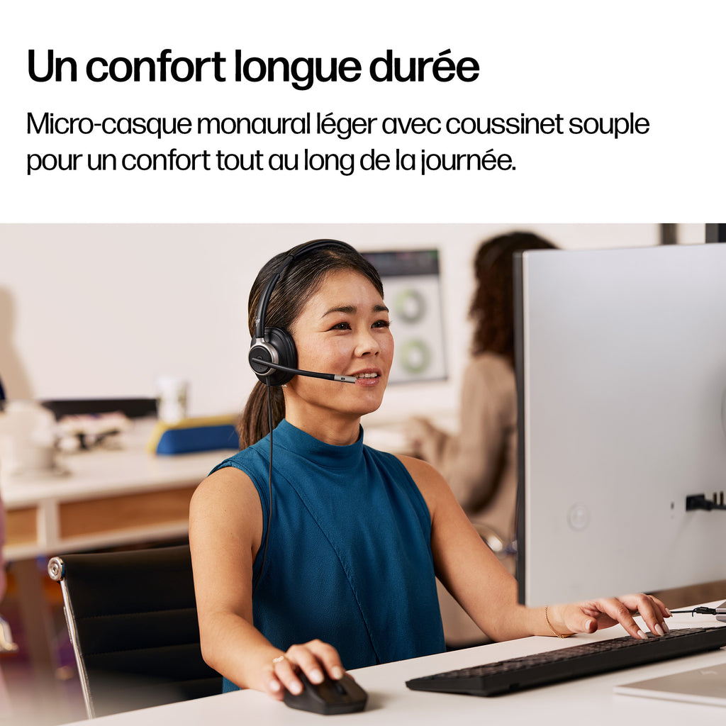 HP Poly Micro-casque filaire USB monaural Mission 815 (en vrac)