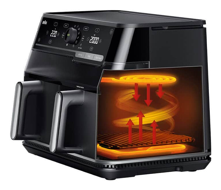 Braun TwinCook 5 Double 10 L Autonome 2800 W Friteuse d’air chaud Noir