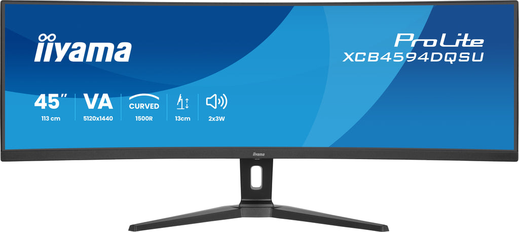 iiyama ProLite XCB4594DQSU-B1 écran plat de PC 113 cm (44.5") 5120 x 1440 pixels Dual QHD LED Noir