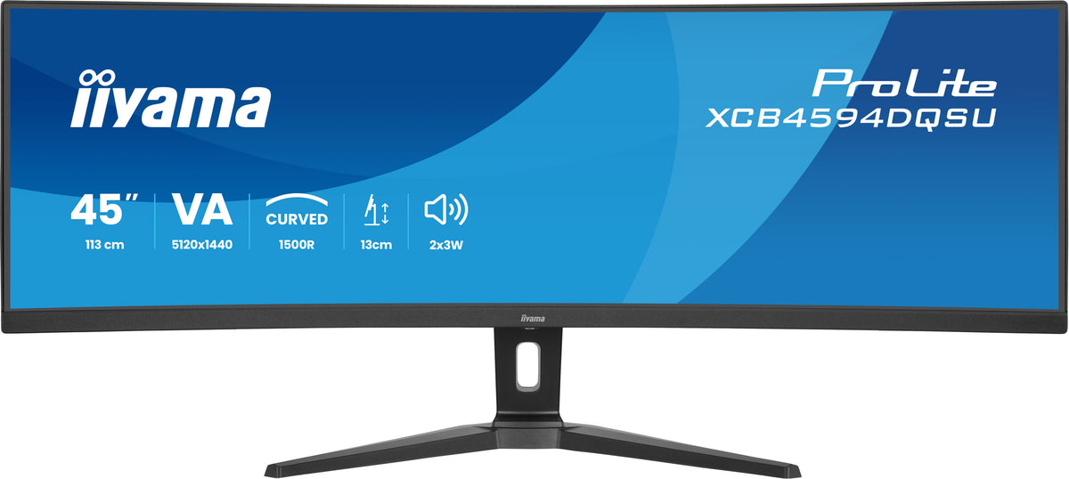 iiyama ProLite XCB4594DQSU-B1 écran plat de PC 113 cm (44.5") 5120 x 1440 pixels Dual QHD LED Noir