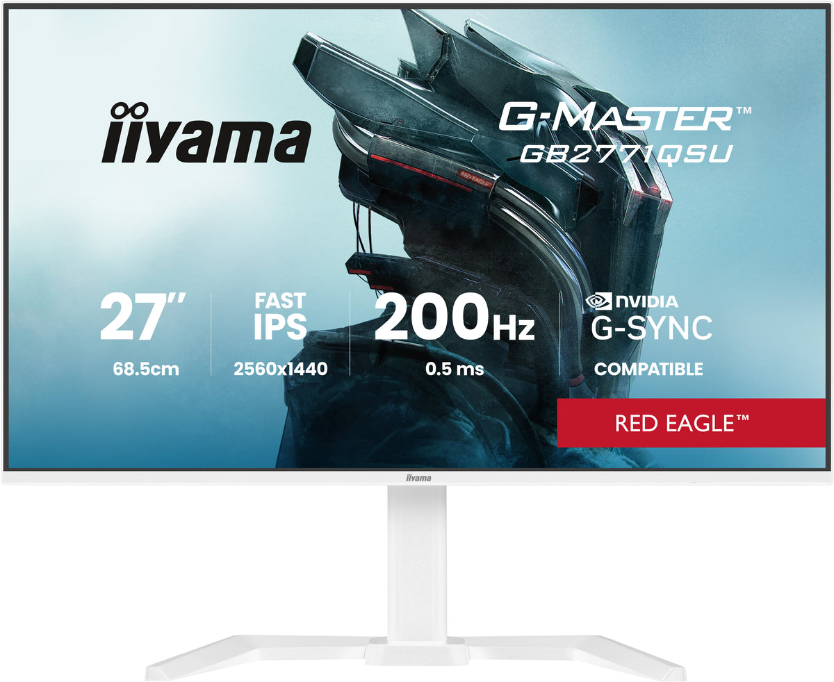 iiyama G-MASTER GB2771QSU-W1 écran plat de PC 68,6 cm (27") 2560 x 1440 pixels Wide Quad HD LCD Blanc