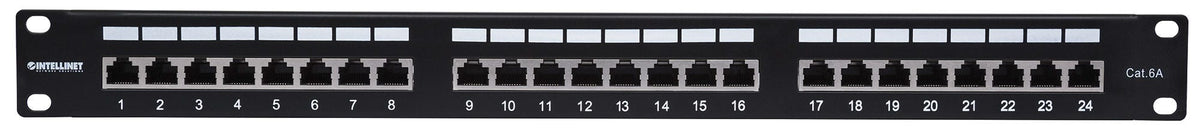 Intellinet Panneau de Brassage Cat6A FTP 24 Ports 1U Blindé Noir