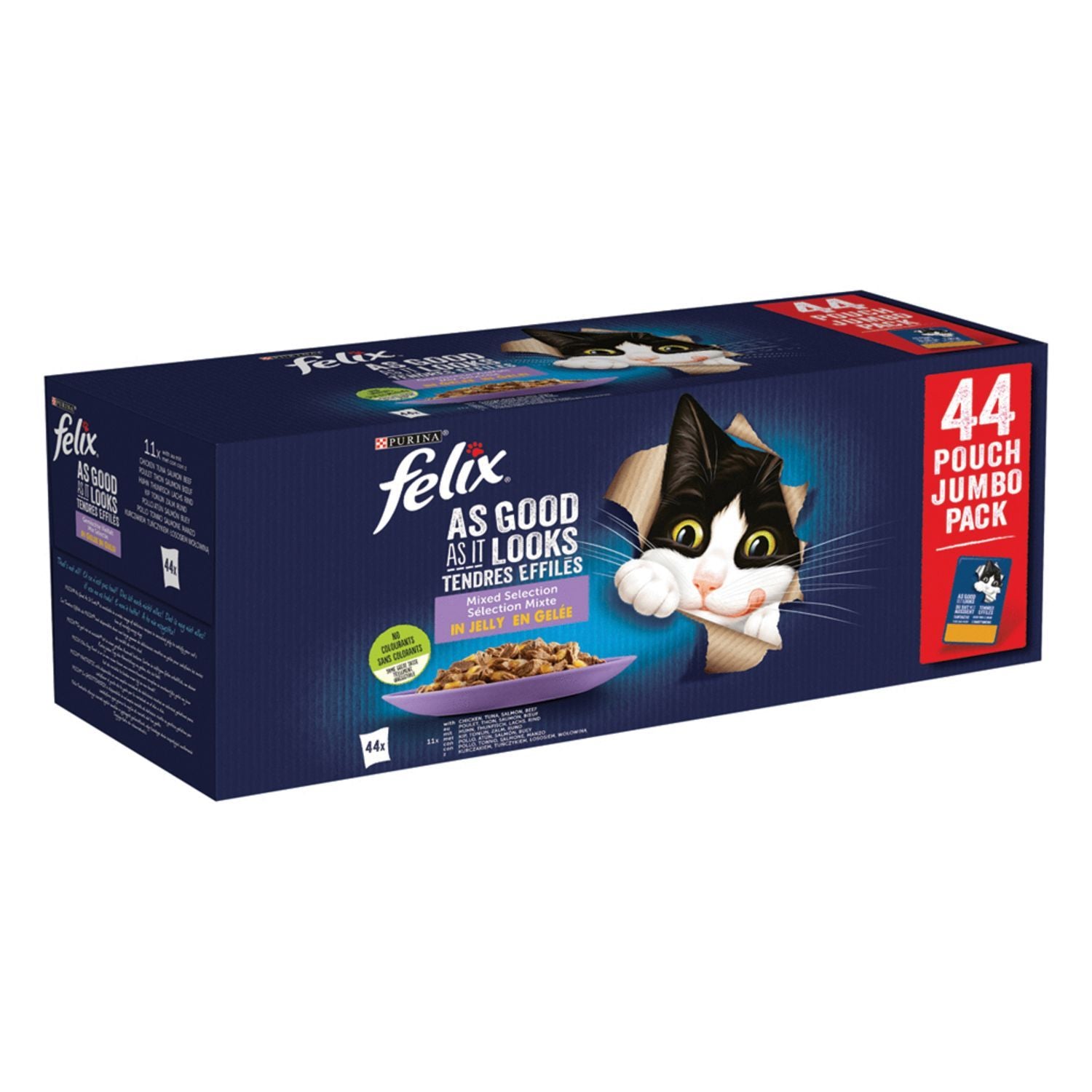 Felix Every Day Party Mix Sélection en Gelée Nourriture Humide pour Chat 44x85 g