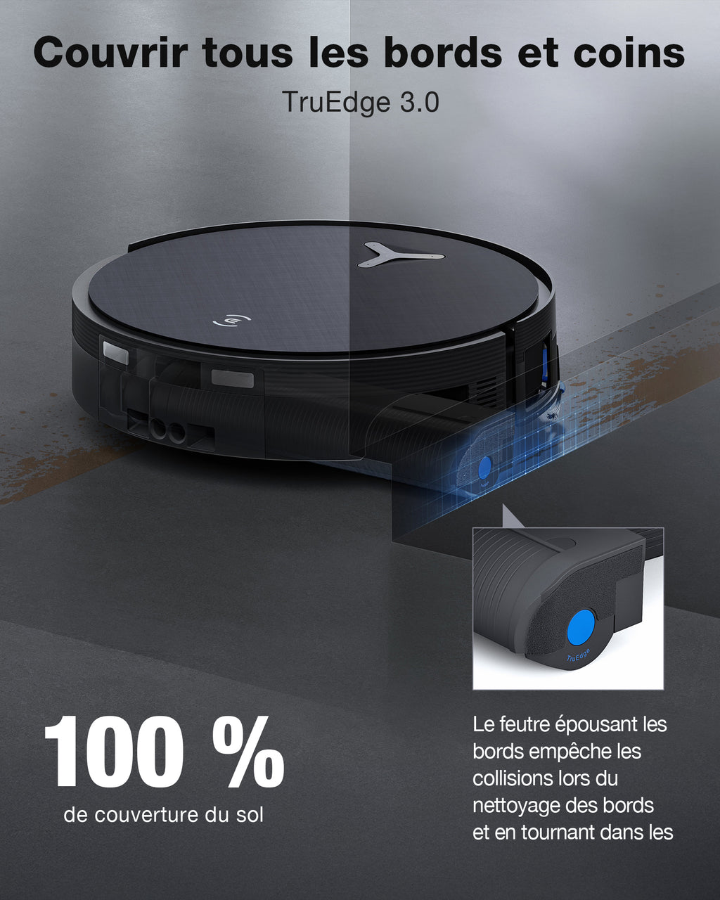 DEEBOT X12 OmniCyclone robot aspirateur et laveur – Station OmniCyclone tout-en-un, FocusJet pour la pré-dissolution des taches, serpillière autonettoyante OZMO ROLLER 3.0
