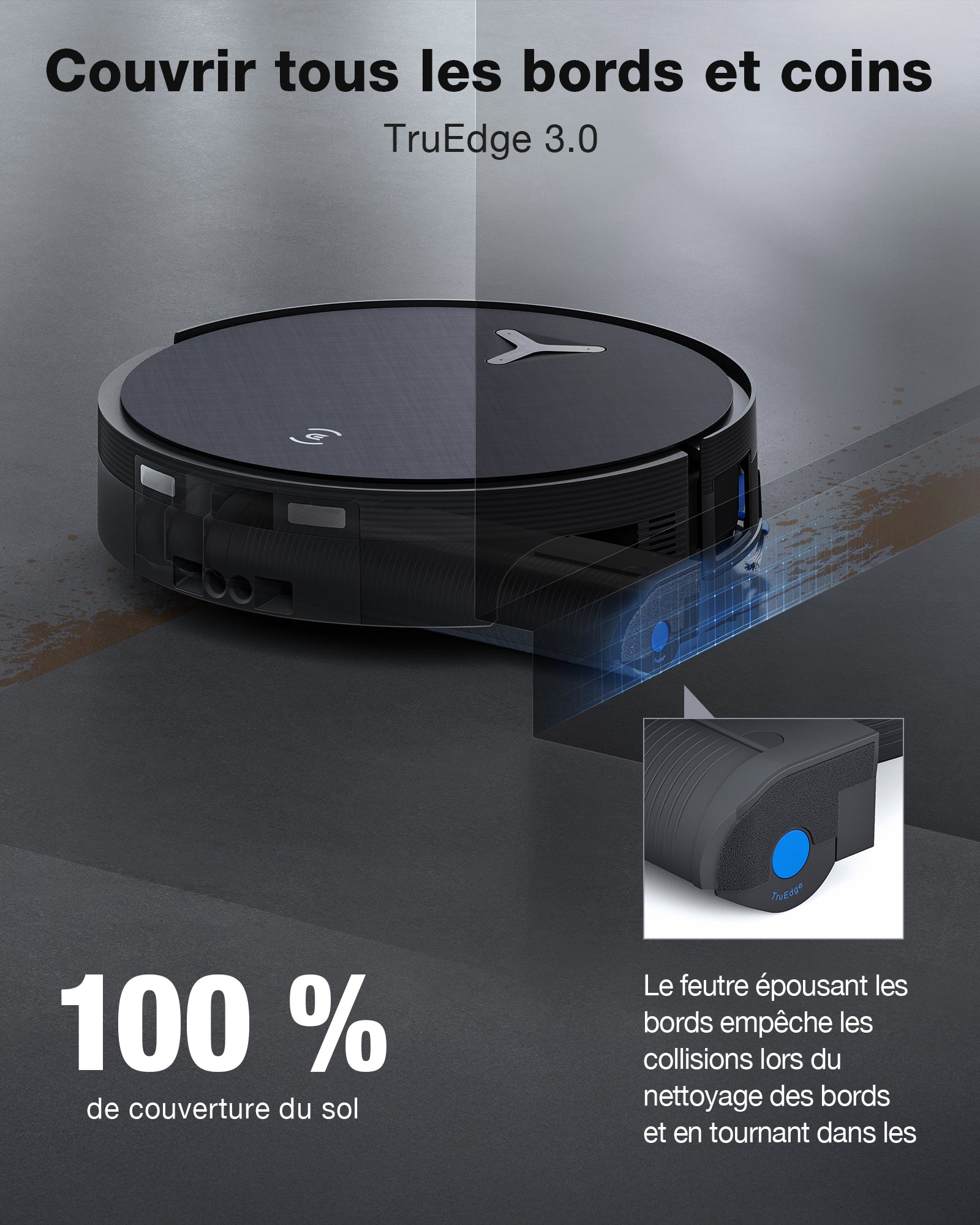 DEEBOT X12 OmniCyclone robot aspirateur et laveur – Station OmniCyclone tout-en-un, FocusJet pour la pré-dissolution des taches, serpillière autonettoyante OZMO ROLLER 3.0
