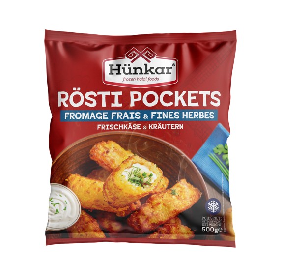 HÜNKAR Rösti Pockets au fromage frais & fines herbes - 500 g
