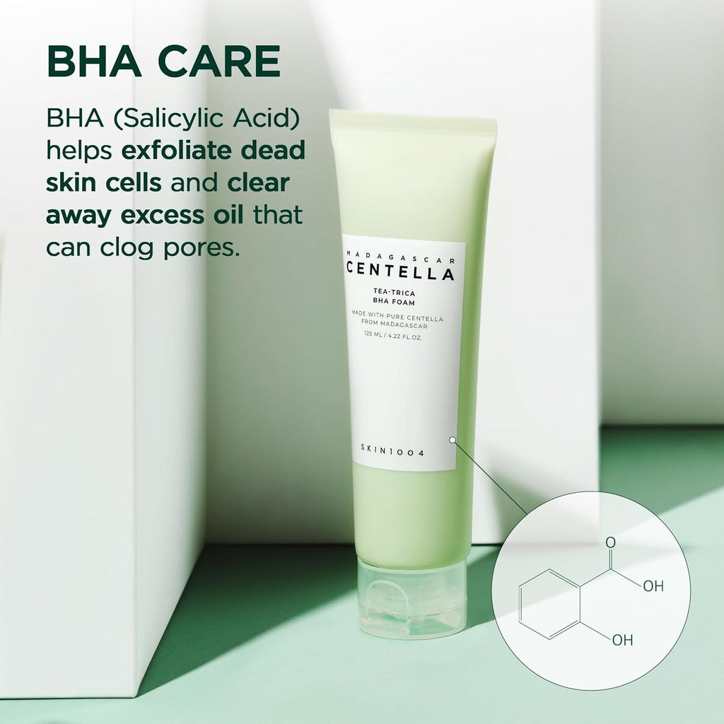 SKIN1004 Mousse nettoyante à l'extrait de Centella asiatica et au BHA 125 ml