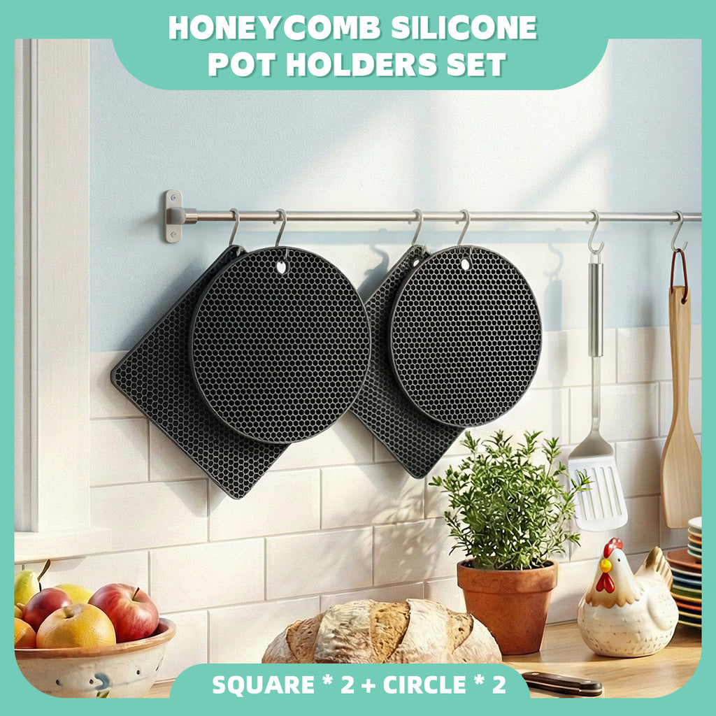 Set de 4 Set de Table Gris Résistants à la Chaleur et à l’Humidité, Style Moderne pour une Table Élégante